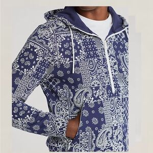 NWT RLX Golf by Ralph Lauren Bandana Print Hoodie Men’s Size Small